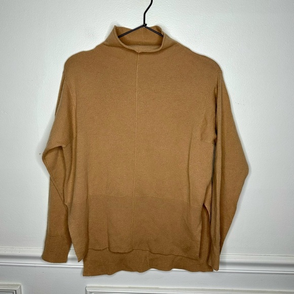 Gentle Herd Wool Cashmere Blend Mock Neck Side Slit Sweater Womens Small - Picture 1 of 11